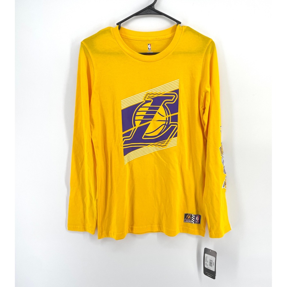NBA Los Angeles Lakers Youth L 14-16 Long Sleeve Graphic T-Shirt Yellow